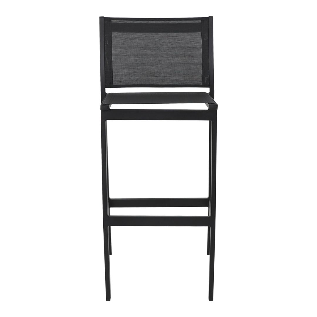 Banqueta Nacional Alumínio Cor Preto Tela Cor Preto