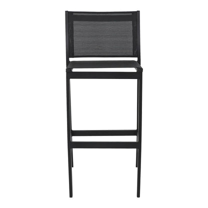 Banqueta Nacional Alumínio Cor Preto Tela Cor Preto
