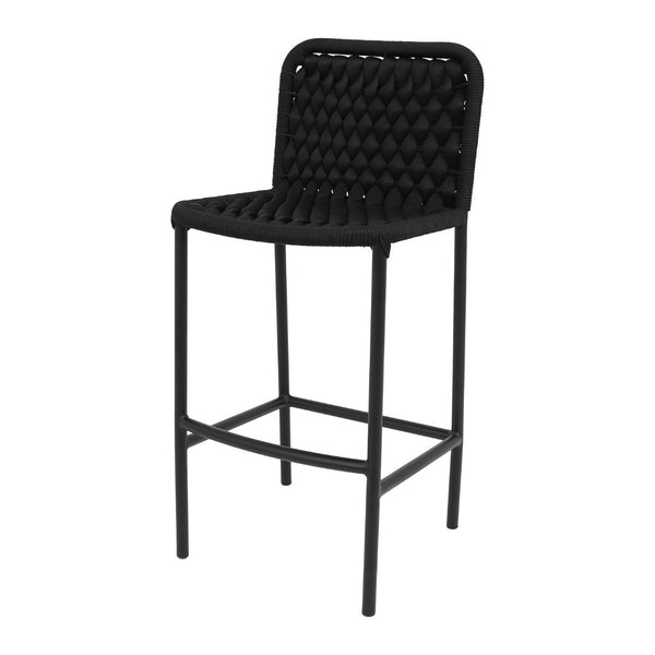 Ambiente 1 com Ocean Stool Aluminum Champagne Color Nautical Knitting Ramie Color