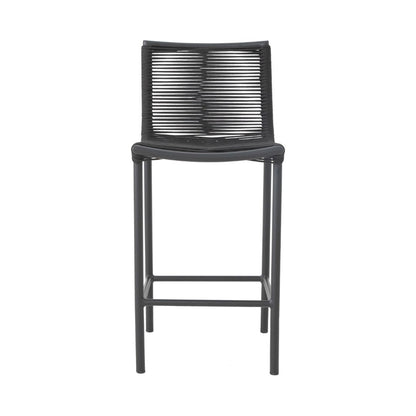 Flower Stool Aluminum Lead Color Nautical Rope Gray Color