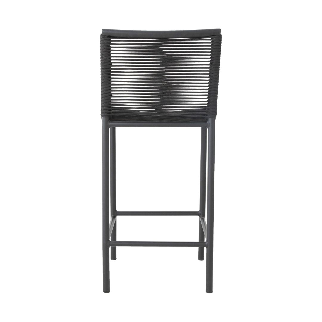 Flower Stool Aluminum Lead Color Nautical Rope Gray Color