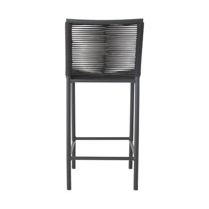 Flower Stool Aluminum Lead Color Nautical Rope Gray Color