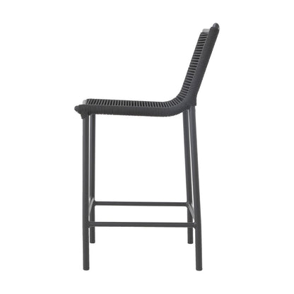Flower Stool Aluminum Lead Color Nautical Rope Gray Color