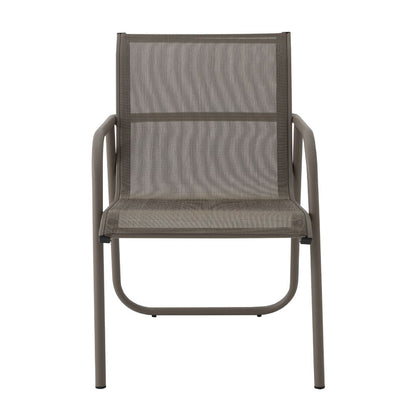 Elba Armchair Aluminum Fendi Color Mixed Straw Color Fabric