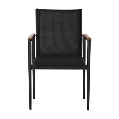 Fox Armchair Cumaru Wood Aluminum Lead Color Black Color Fabric Closed