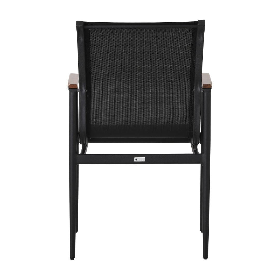 Fox Armchair Cumaru Wood Aluminum Lead Color Black Color Fabric Closed