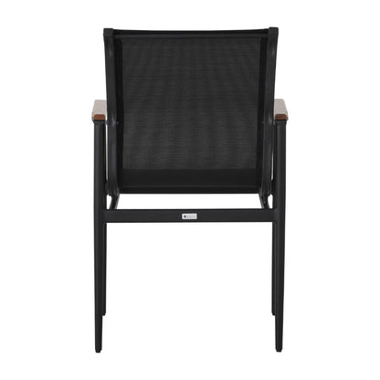 Fox Armchair Cumaru Wood Aluminum Lead Color Black Color Fabric Closed