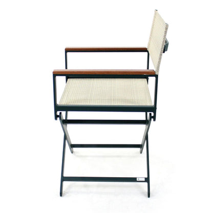 Sillón de Director Freijó Madera Aluminio Color Verde Tela Mix Color