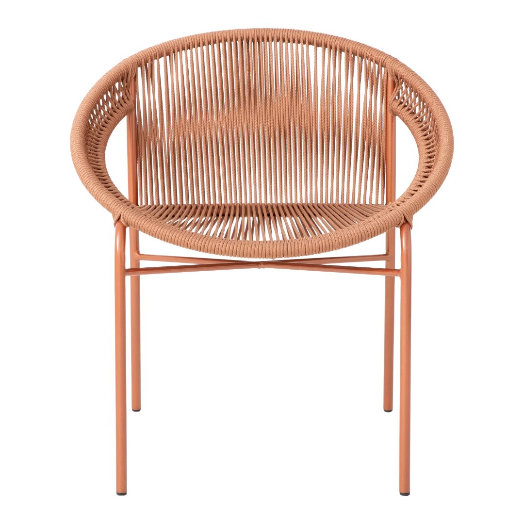 Martin Armchair, Aluminum, Copper Varnish, Nautical Rope, Bronze Color
