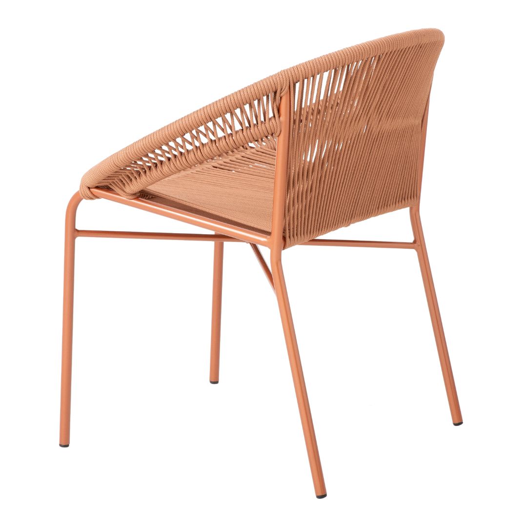 Martin Armchair, Aluminum, Copper Varnish, Nautical Rope, Bronze Color