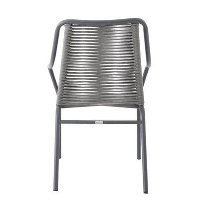 Sillón Móvil Aluminio Plomo Cuerda Náutica Color Plata
