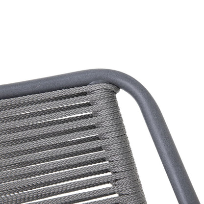 Sillón Móvil Aluminio Plomo Cuerda Náutica Color Plata