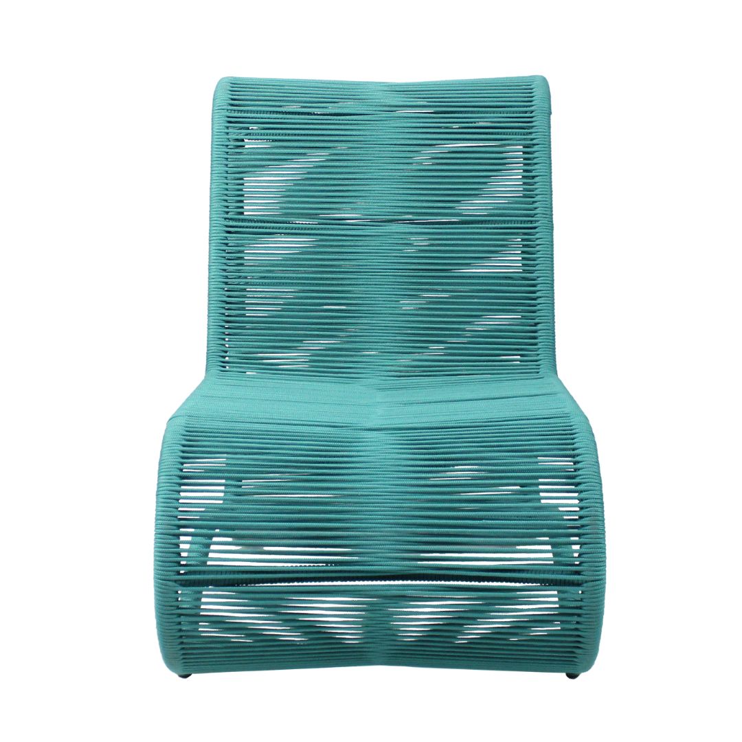 Sillón Wave Aluminio Color Verde Turquesa Cuerda Náutica Verde Turquesa