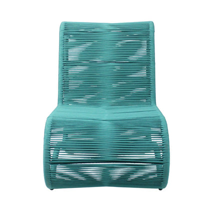 Sillón Wave Aluminio Color Verde Turquesa Cuerda Náutica Verde Turquesa
