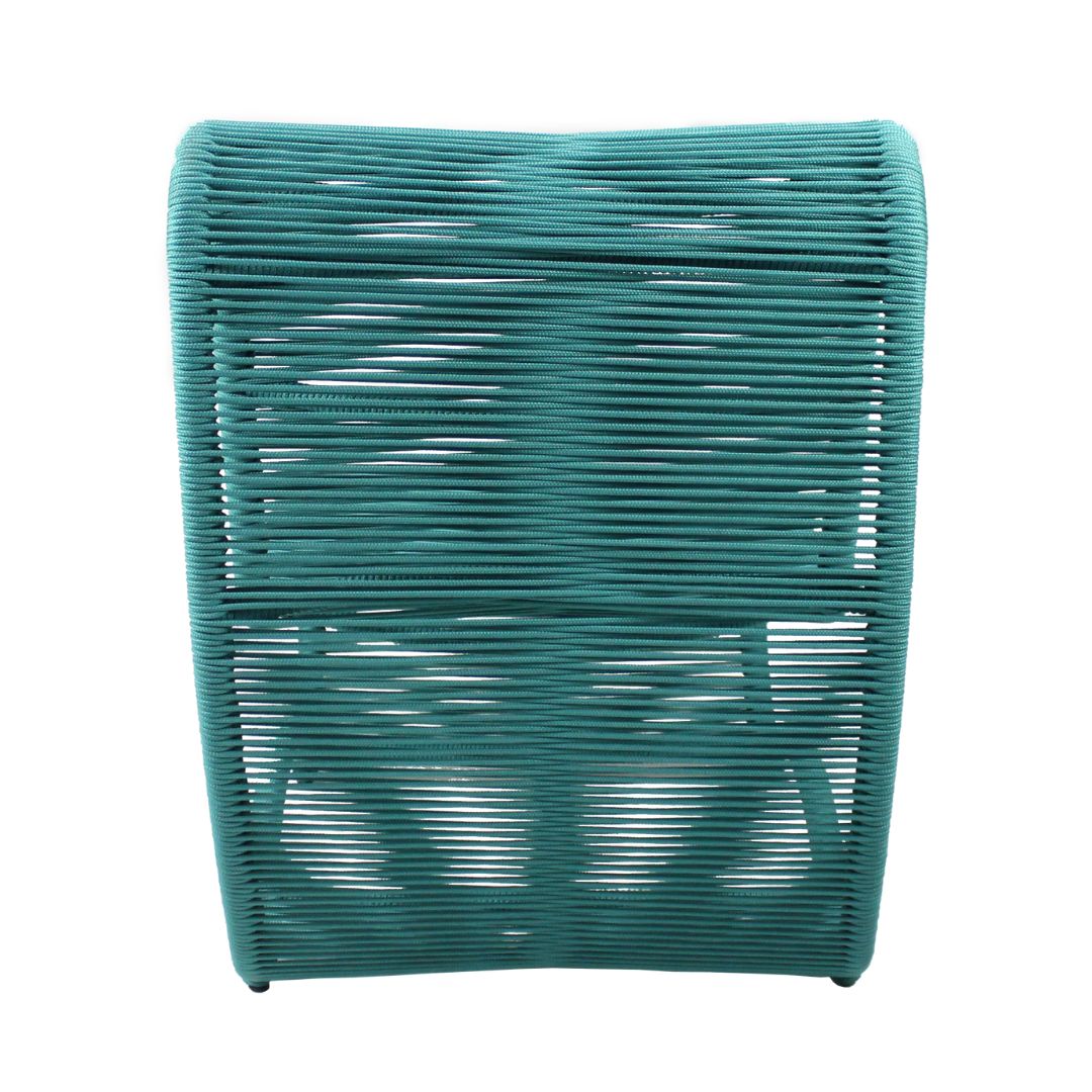 Sillón Wave Aluminio Color Verde Turquesa Cuerda Náutica Verde Turquesa
