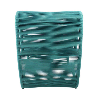 Sillón Wave Aluminio Color Verde Turquesa Cuerda Náutica Verde Turquesa