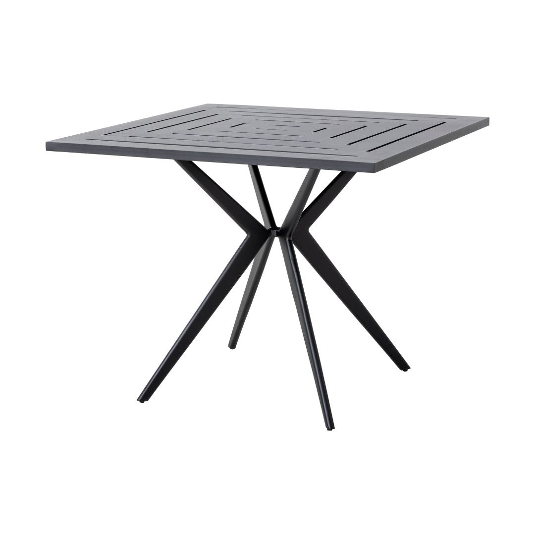 Mesa Laberinto Cuadrada 95x95cm Aluminio Color Negro