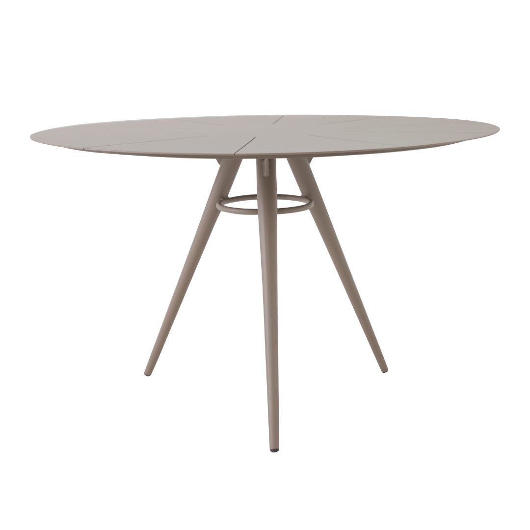 Mesa Redonda Riviera 90cm Aluminio Color Gris