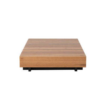 Lunar Coffee Table 100x70cm Freijó Wood Aluminum Black Color