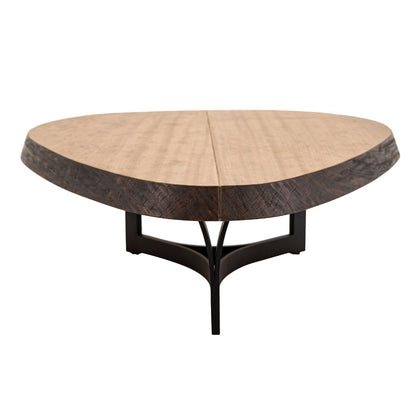 Cayman Coffee Table 79x74cm Pequiá Wood Aluminum Black Color