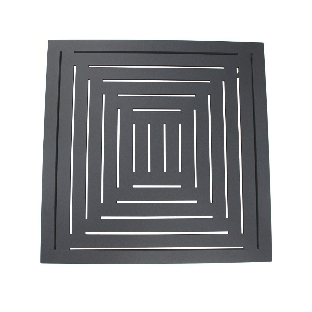 Labyrinth Coffee Table 95x95cm Aluminum Lead Color