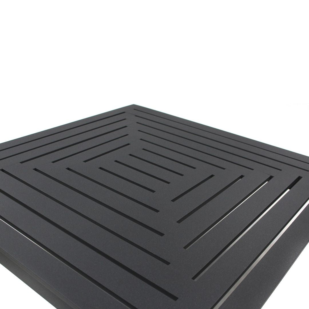 Labyrinth Coffee Table 95x95cm Aluminum Lead Color