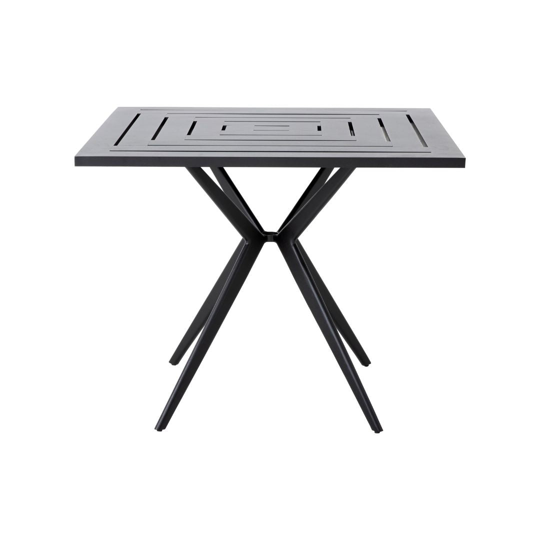 Mesa Laberinto Cuadrada 95x95cm Aluminio Color Negro