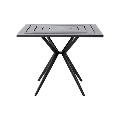 Mesa Laberinto Cuadrada 95x95cm Aluminio Color Negro
