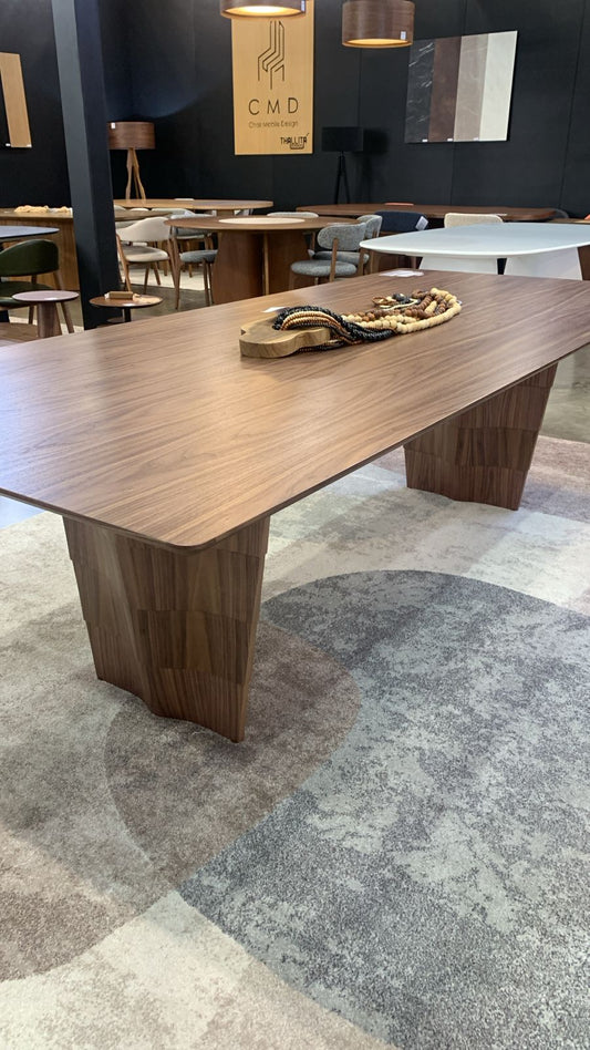 Mesa de Jantar Duna Madeira Nogueira 274x120cm