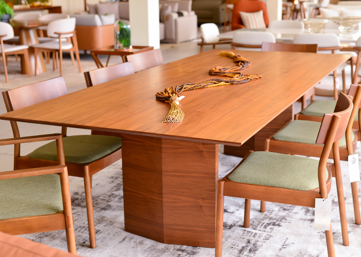 Mesa de Jantar Float Madeira Cor Nogueira 274x120cm