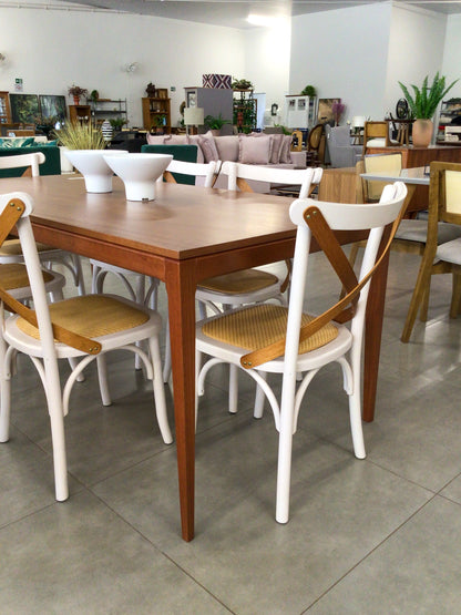 New Mesa de Comedor Siena 180x90cm Madera - 6 Plazas