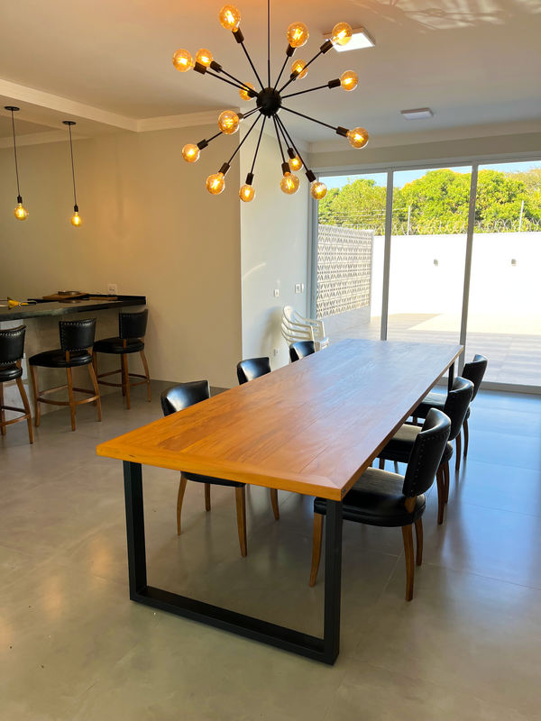 Ambiente 3 com Tampo de Mesa de Jantar 160x80cm Madeira Maciça