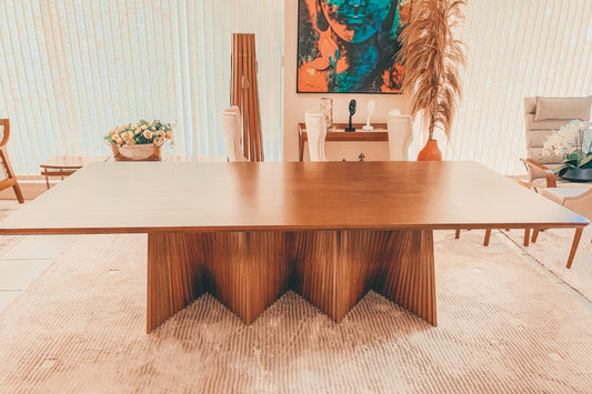 Mesa de Jantar Vitara Madeira Jequitibá 300x120cm