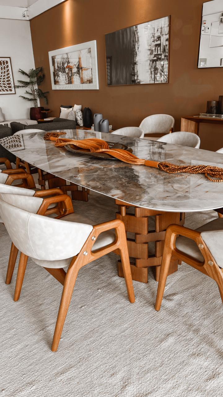 Mesa de Jantar Renna Madeira Jequitibá 240x120cm