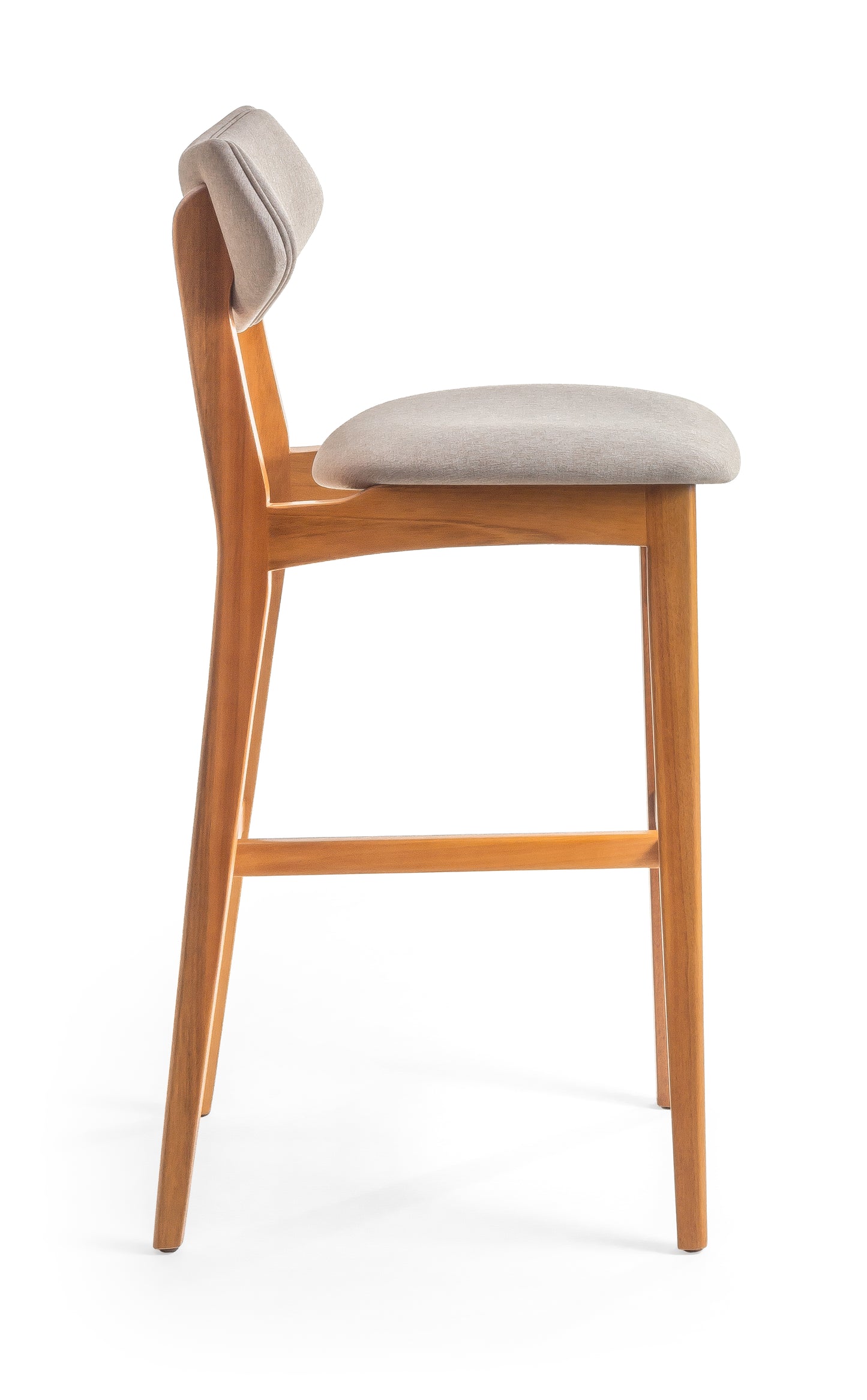 Banqueta Diana Madeira Damasco Assento e Encosto Tecido BS 704