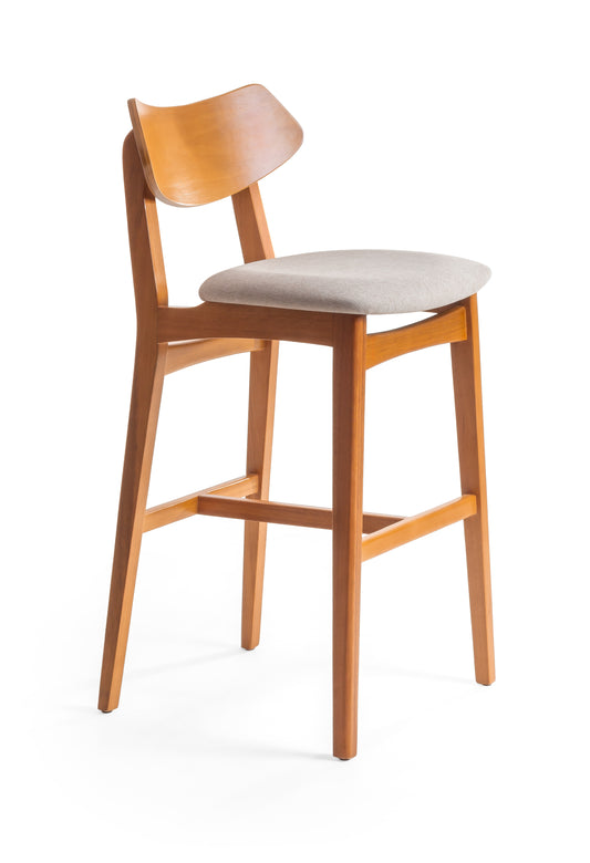 Banqueta Diana Madeira Damasco  Assento Tecido BS 704