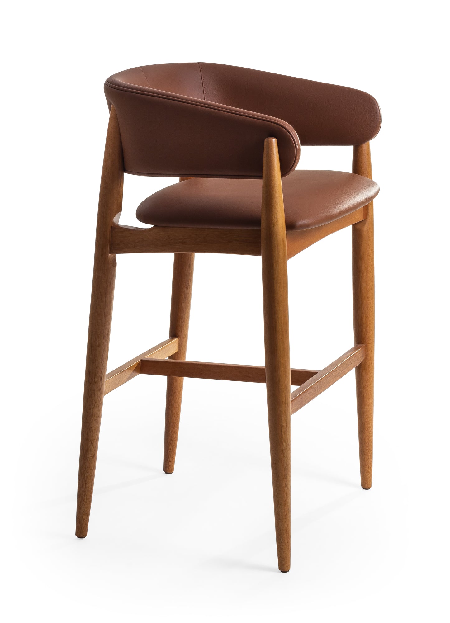 Banqueta Isabely Madeira 20 Assento Tecido AB1016