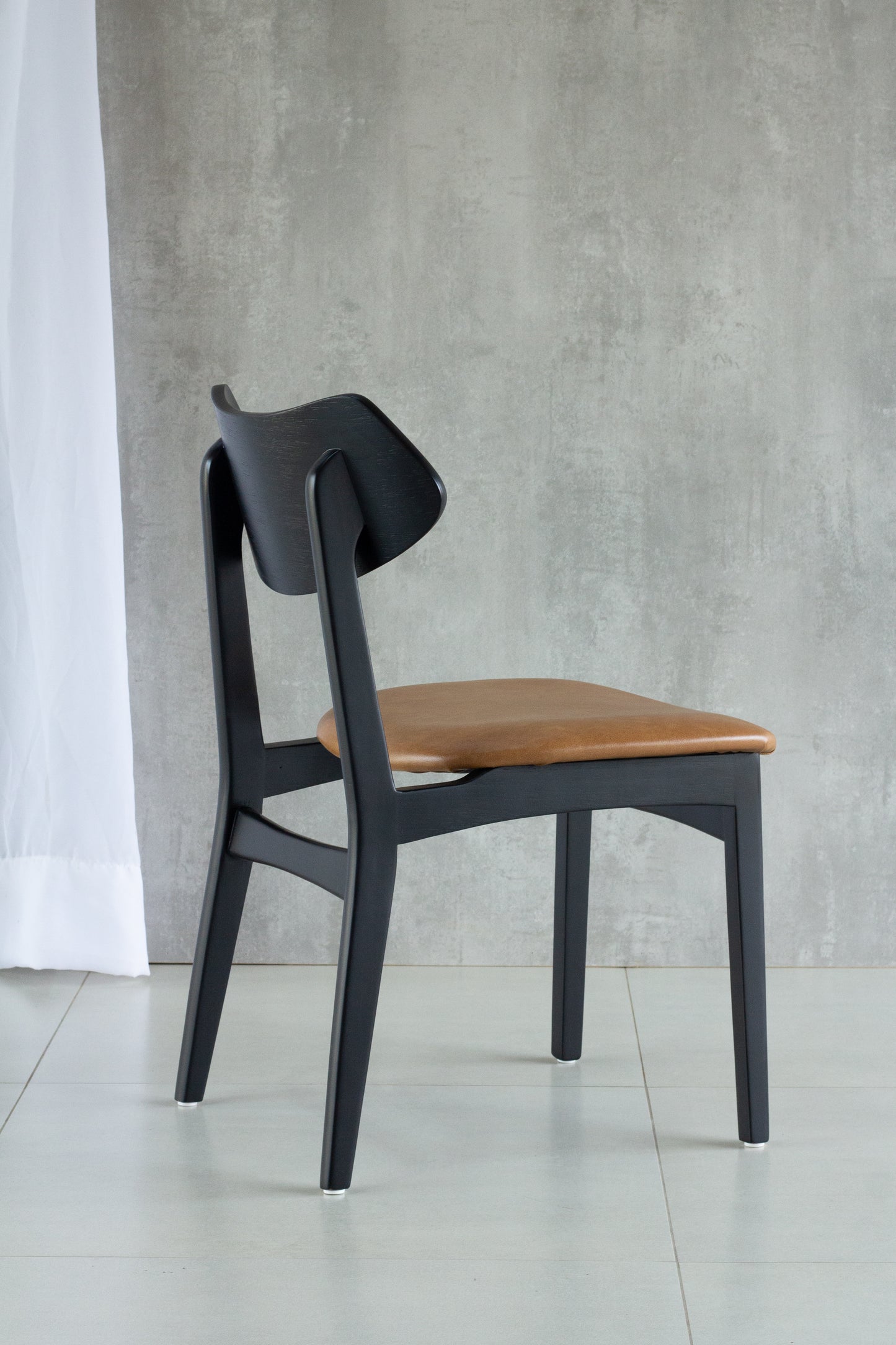 Silla Diana Madera Marrón con Respaldo y Asiento Tapizado en Tela BR6020