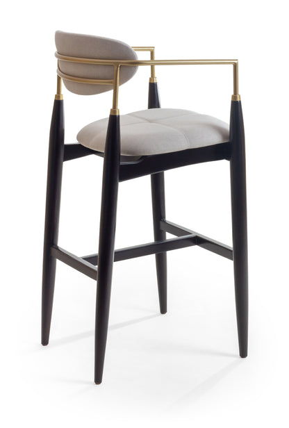 Taburete Moana Madera 60 Asiento Tapizado BR5000