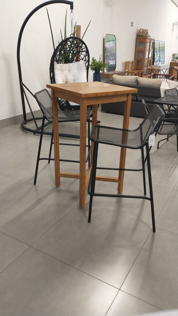 Ambiente 1 com Taburete de hierro con pintura epoxi negra