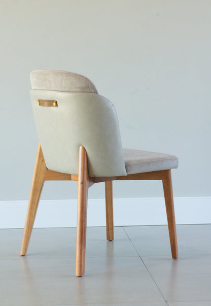 Silla Cloe Respaldo de Madera Negra Tapizada en Tela BR23 Asiento de Tela BR5000 Mango Negro