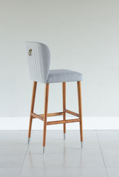 Banqueta Moana Madeira 30 Assento Estofado BR6001