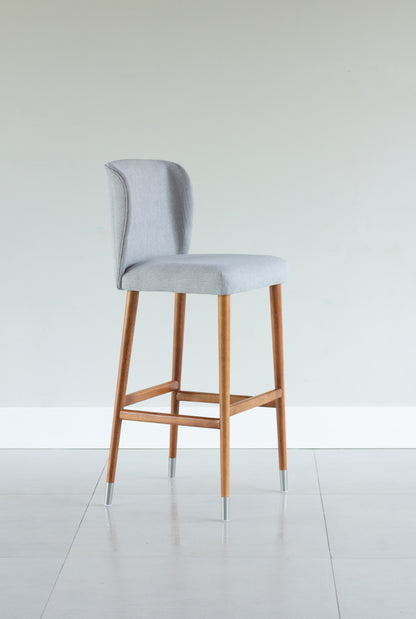 Banqueta Moana Madeira 30 Assento Estofado BR6001