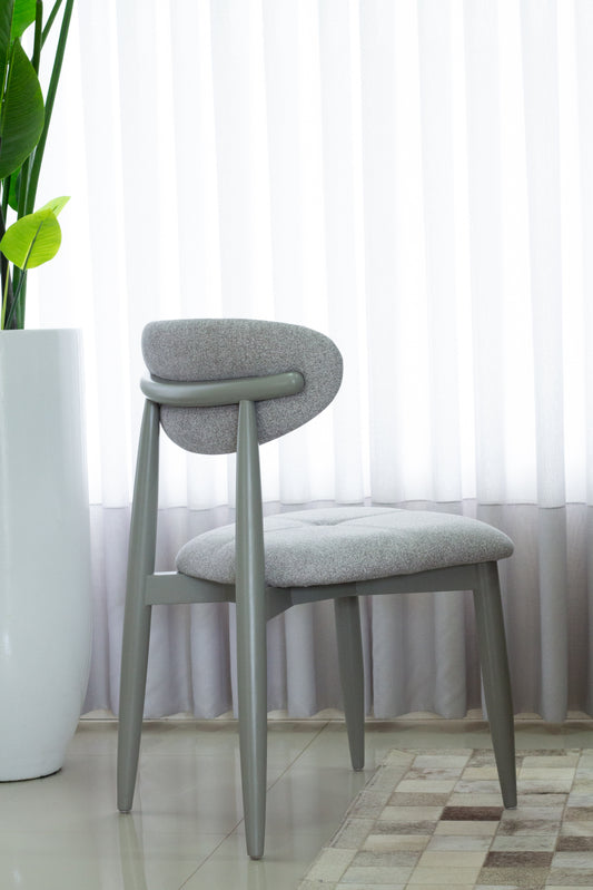 Silla Ana Wood 60 Asiento tapizado en tela BR6001