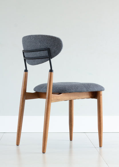 Silla Adara Madera Natural Metal Asiento Tapizado Tela BR6000