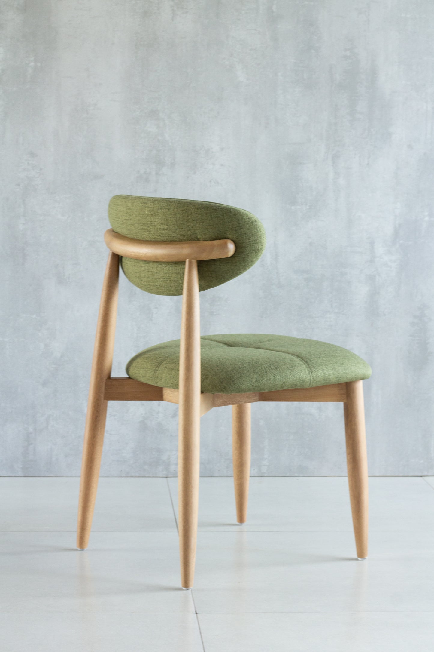 Ana Wooden Chair 60 Upholstered Seat Fabric BR6001