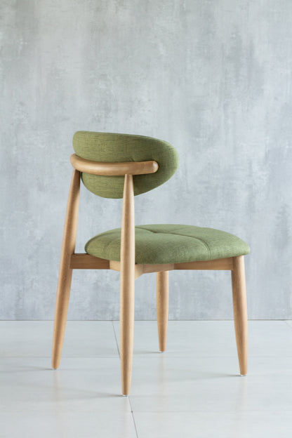 Ana Wooden Chair 60 Upholstered Seat Fabric BR6001