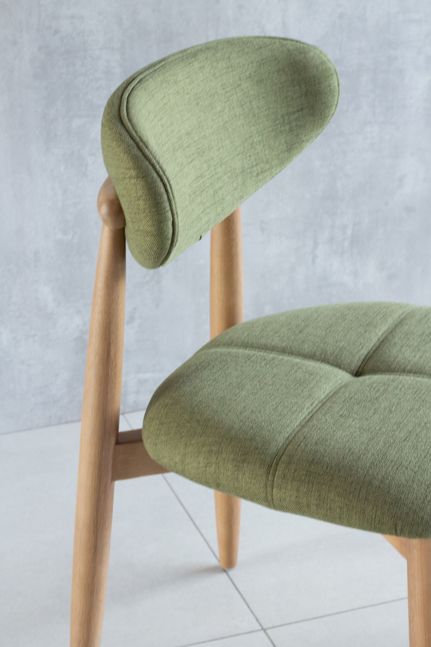 Ana Wooden Chair 60 Upholstered Seat Fabric BR6001