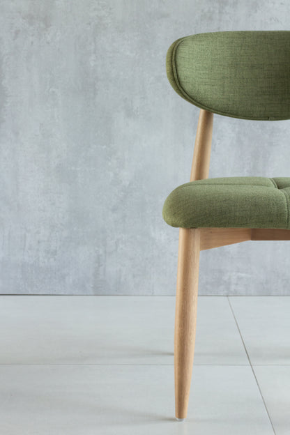 Ana Wooden Chair 60 Upholstered Seat Fabric BR6001