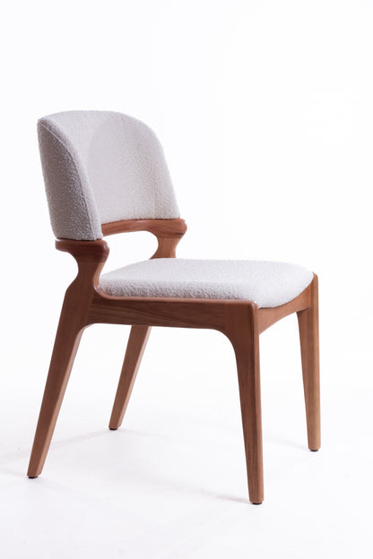 Silla Cora Wood 30 Respaldo Asiento Tapizado en Tela BR6032